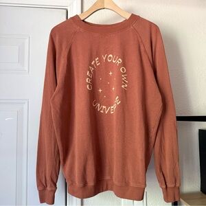 JUNGMAVEN clay rust peach hemp organic terry crew pullover sweater